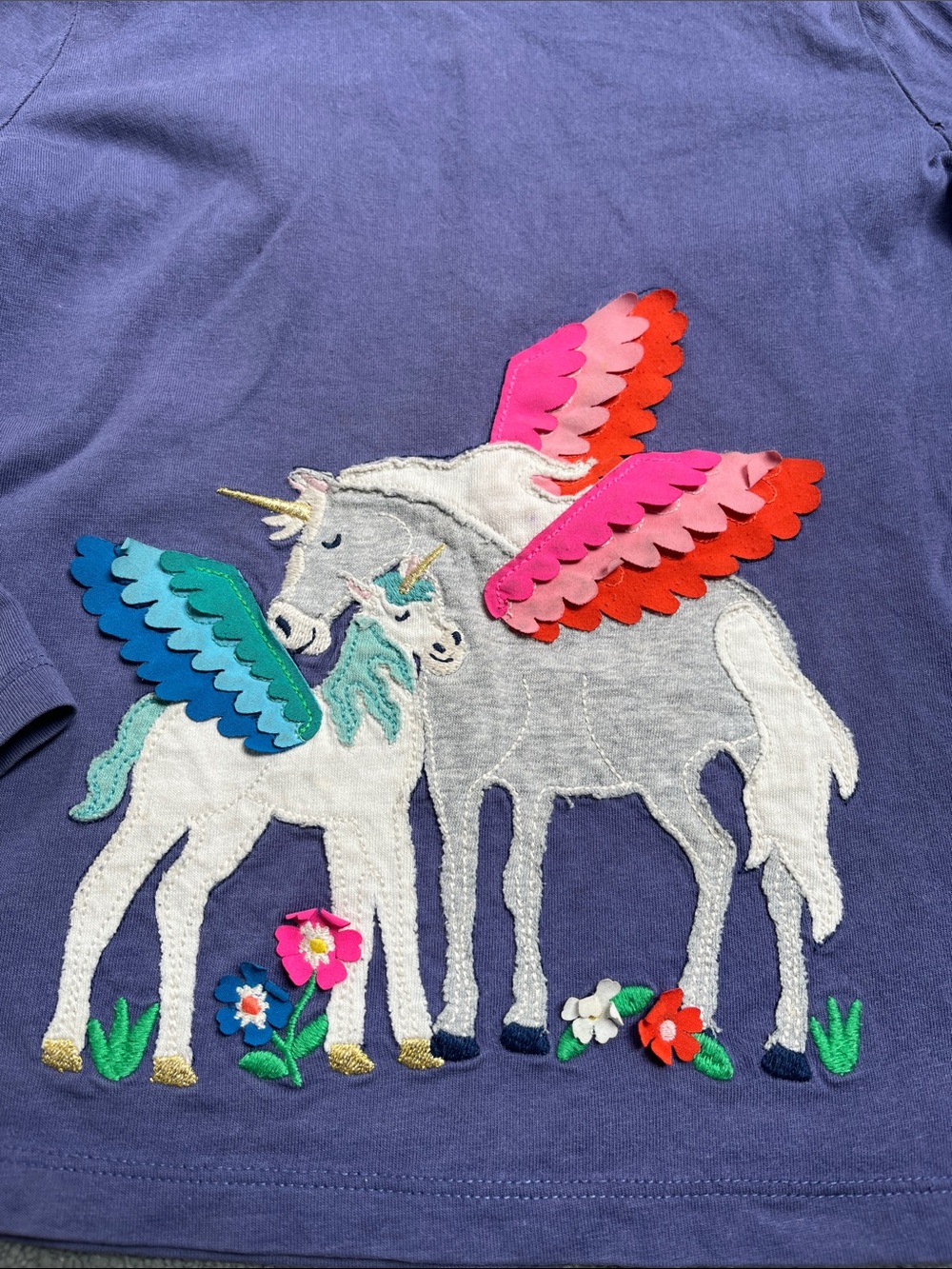 Boden Unicorn Long-sleeve shirt, size 5-6